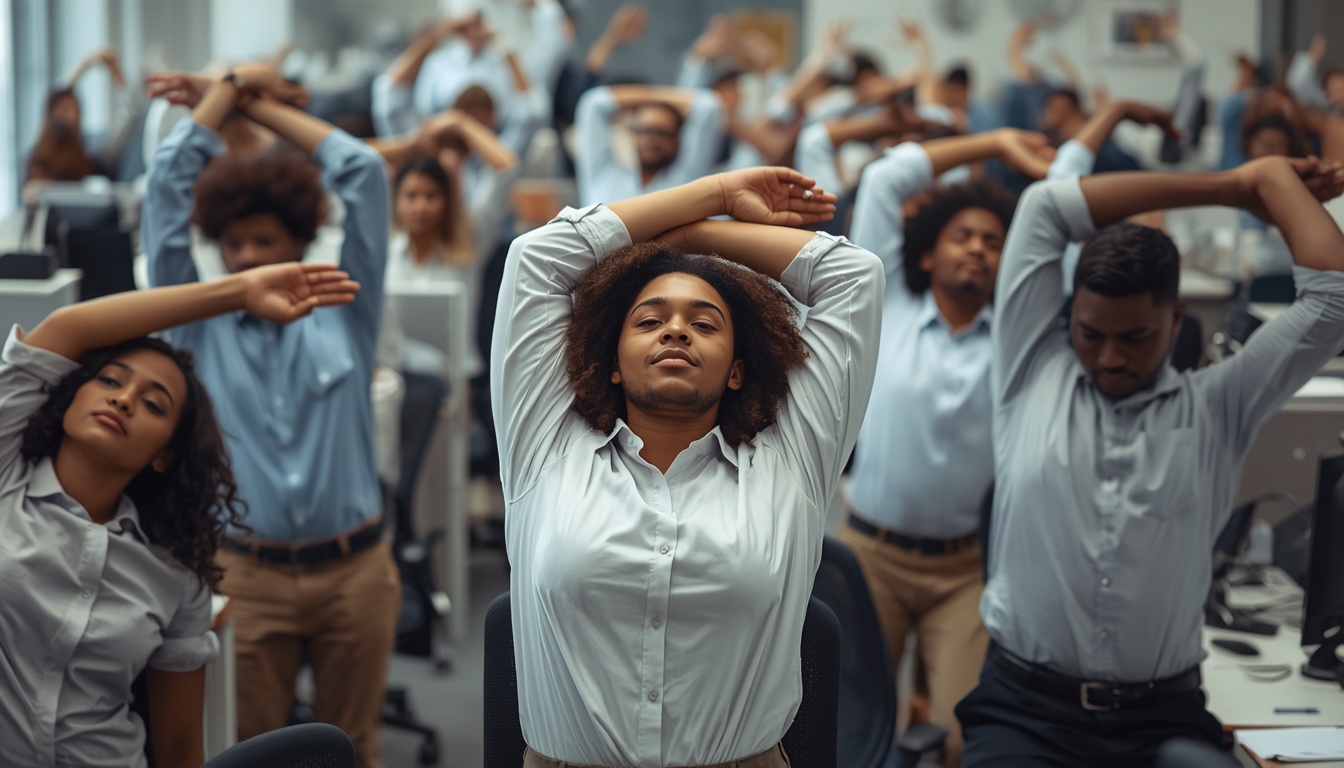 Desk stretch techniques developed in the Rinsennrefine Movement Lab